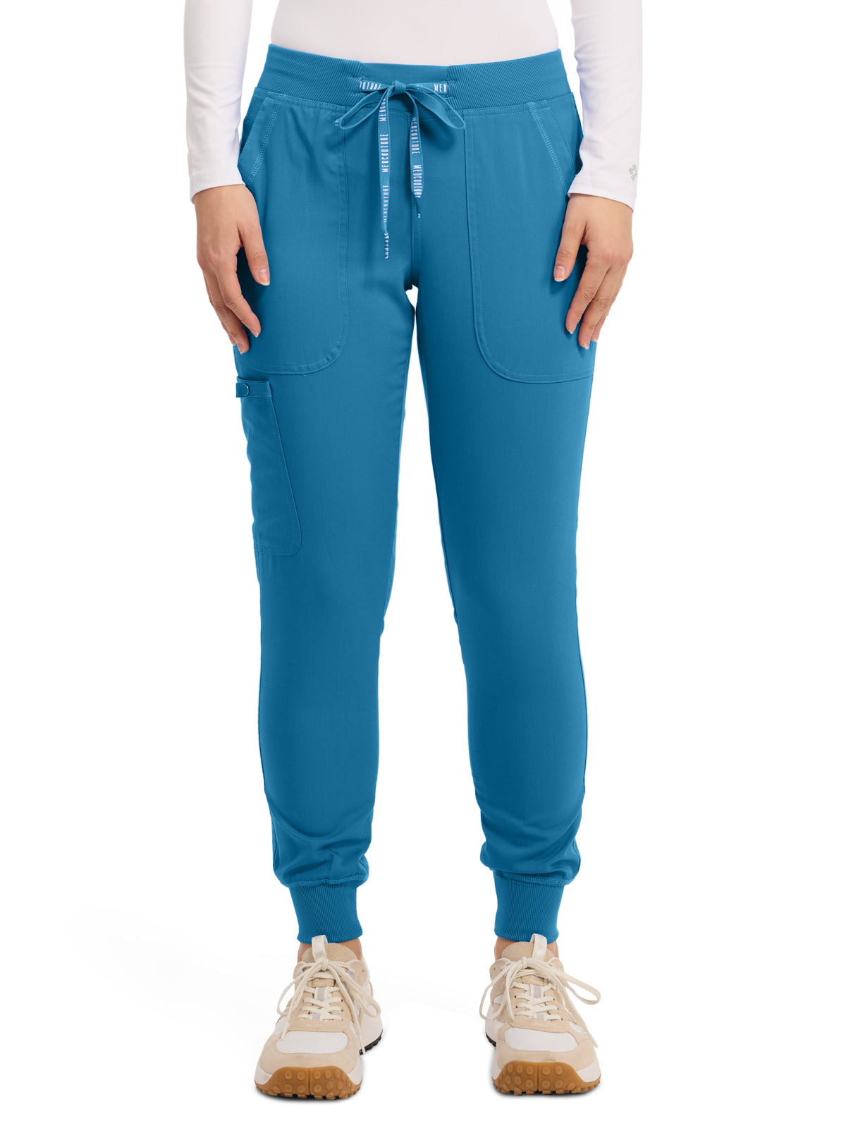 Women's 5-Pocket Rib-Knit Waistband Pant - 7710 - Mali-Blue Shore