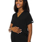 Women's 2-Pocket Maternity V-Neck Top - 8459 - Black