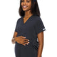 Women's 2-Pocket Maternity V-Neck Top - 8459 - Pewter