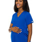 Women's 2-Pocket Maternity V-Neck Top - 8459 - Royal
