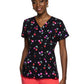 Women's 2-Pocket V-Neck Print Scrub Top