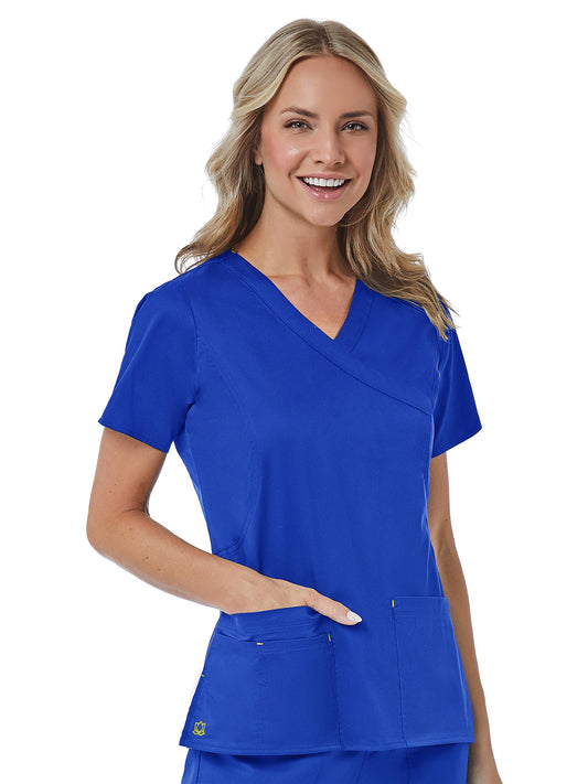 Women's Four-Pocket Mock Wrap Top