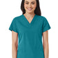 Women's V-Neck Two Pocket Top - 1716 - Teal