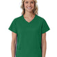 Women's Three-Pocket Curved Mock Wrap Top - 1726 - Hunter Green