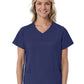 Women's Three-Pocket Curved Mock Wrap Top - 1726 - True Navy