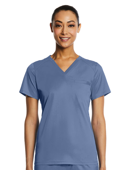 Women's One-Pocket V-Neck Top