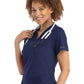 Women's Three-Pocket V-Neck Tuck In Top - 20301 - Navy