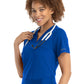 Women's Three-Pocket V-Neck Tuck In Top - 20301 - Royal Blue