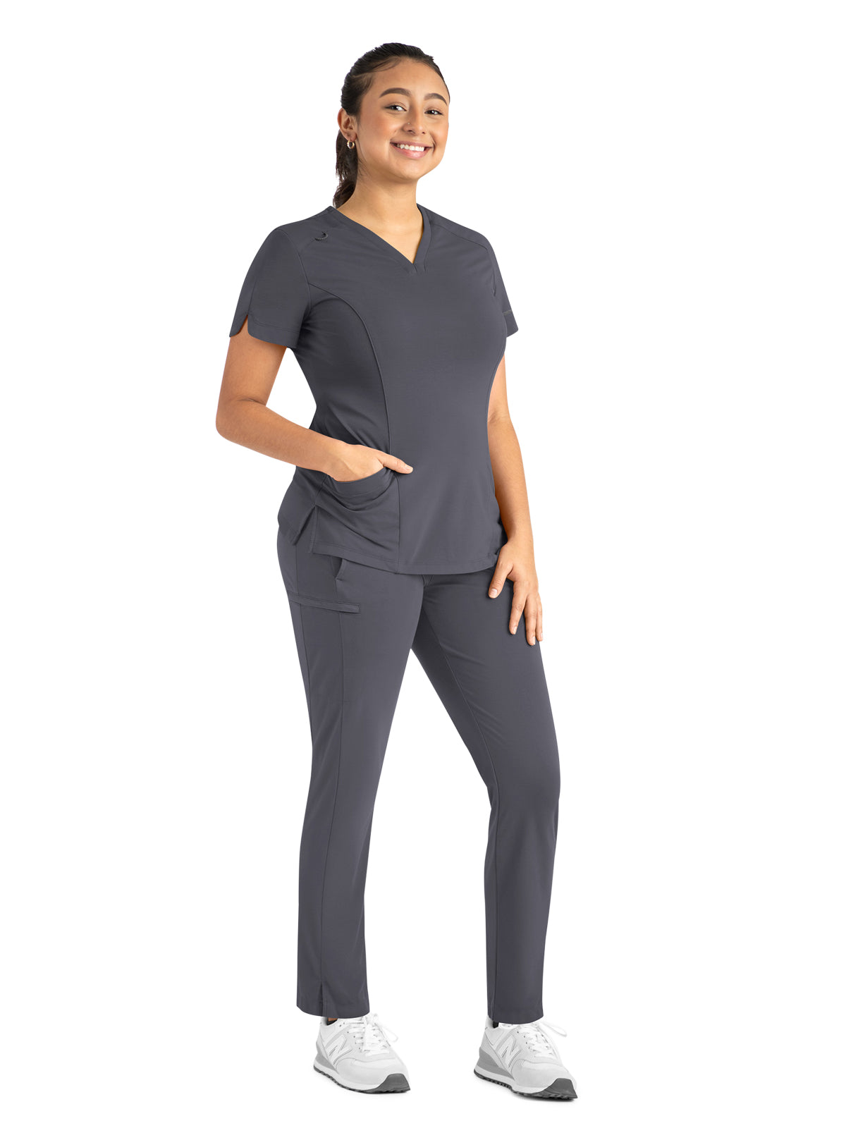 Women's Two-Pocket Tulip-Neck Top