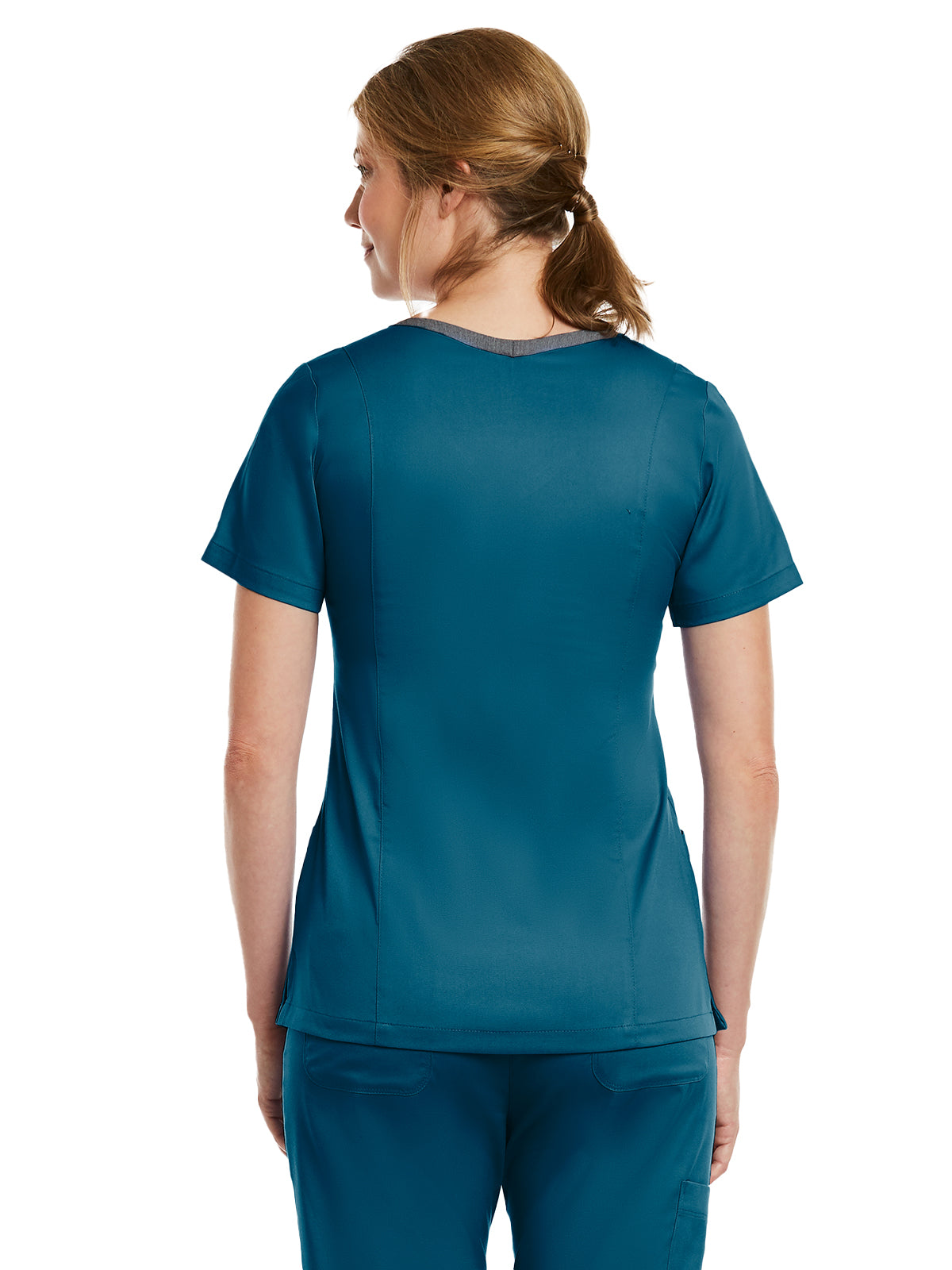 Women's Three-Pocket Heather Neck Band Top