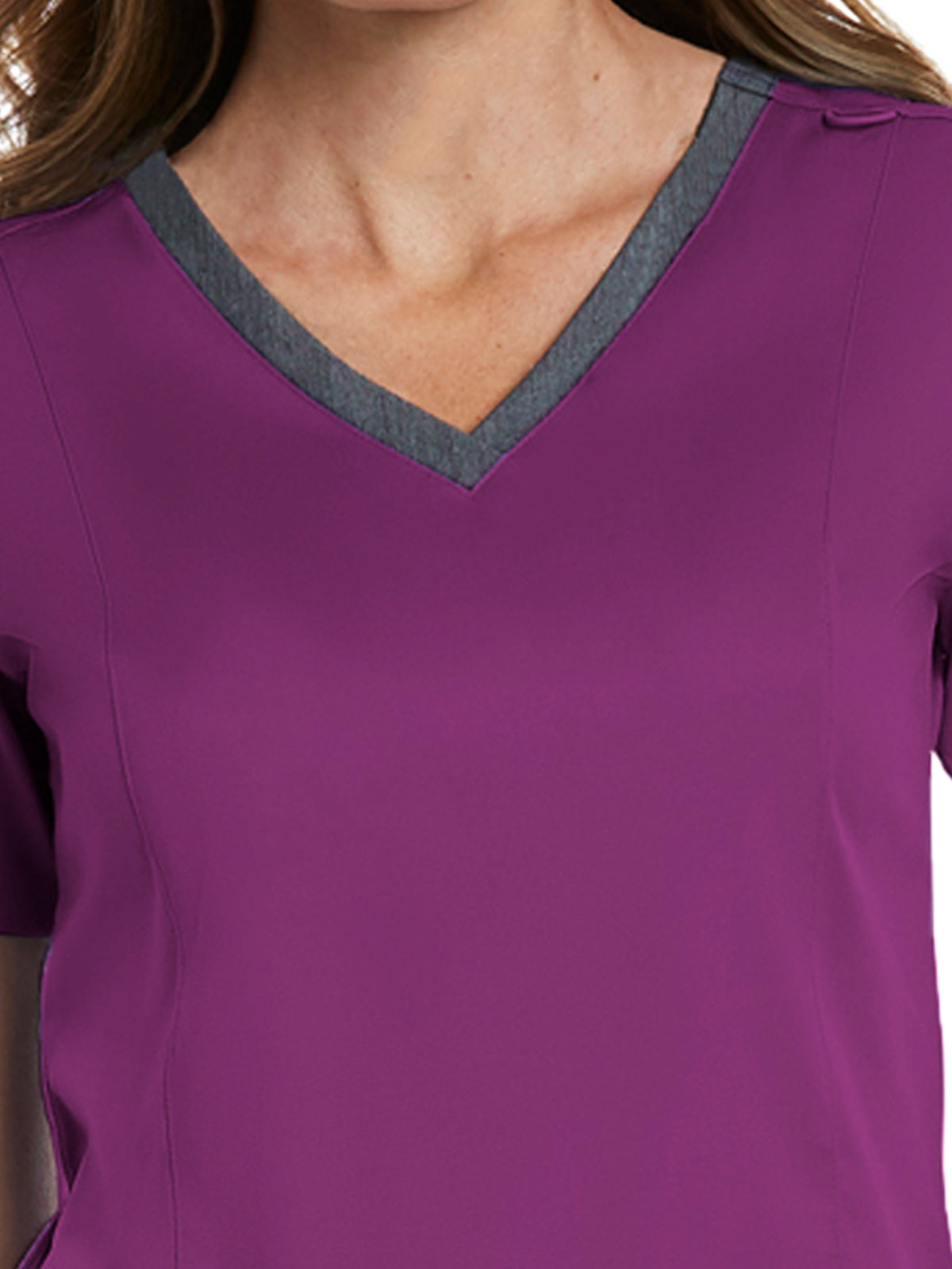 Women's Three-Pocket Heather Neck Band Top