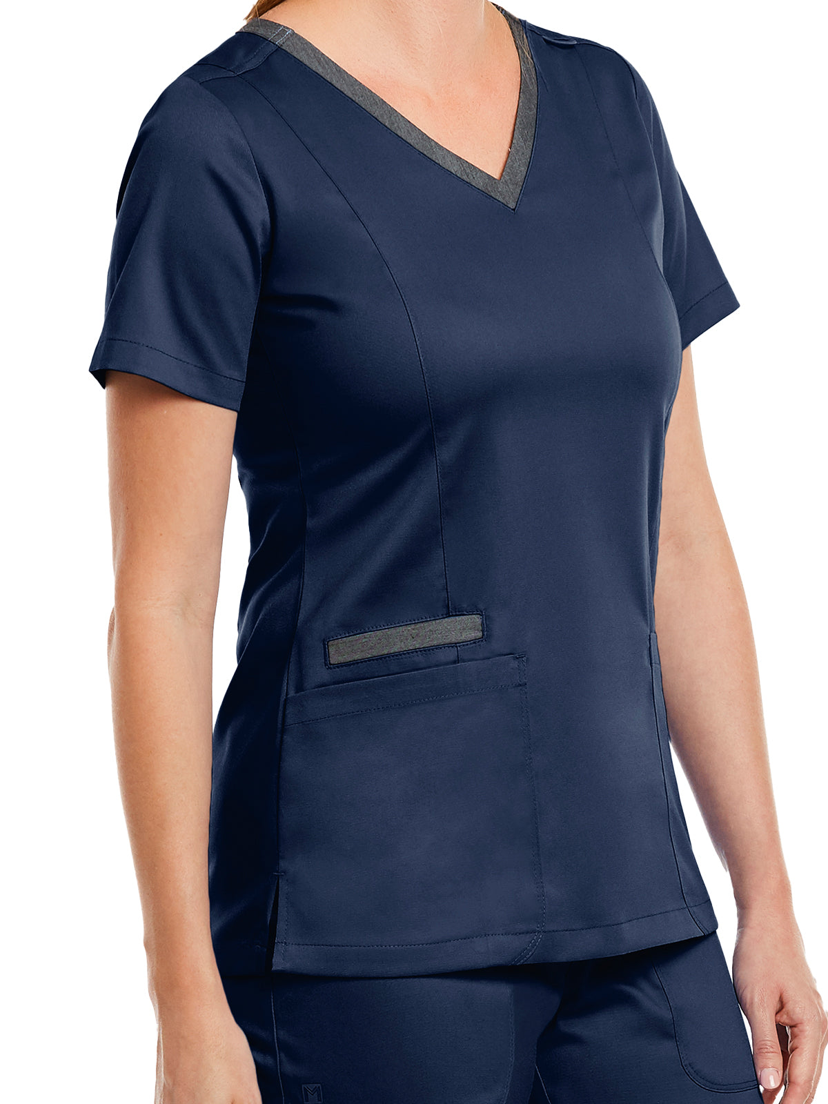 Women's Three-Pocket Heather Neck Band Top