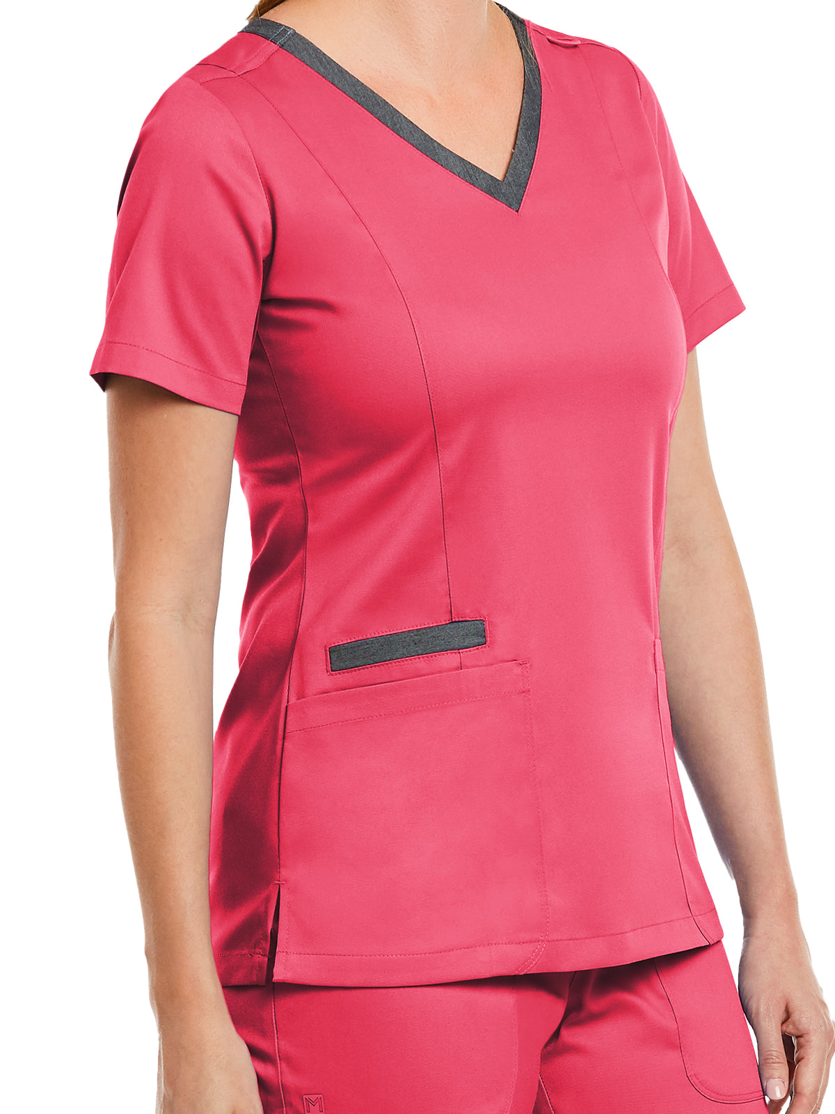 Women's Three-Pocket Heather Neck Band Top