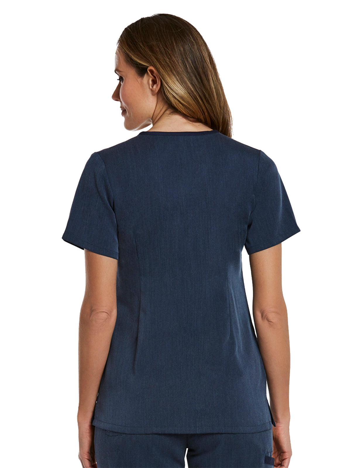 Women's Layered Three-Pocket V-Neck Scrub Top