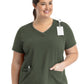 Women's Layered Three-Pocket V-Neck Scrub Top