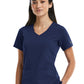 Women's Two-Pocket Curved V-Neck Top - 3903 - Navy