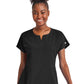 Women's Three-Pocket Notched Neck Dolman Top