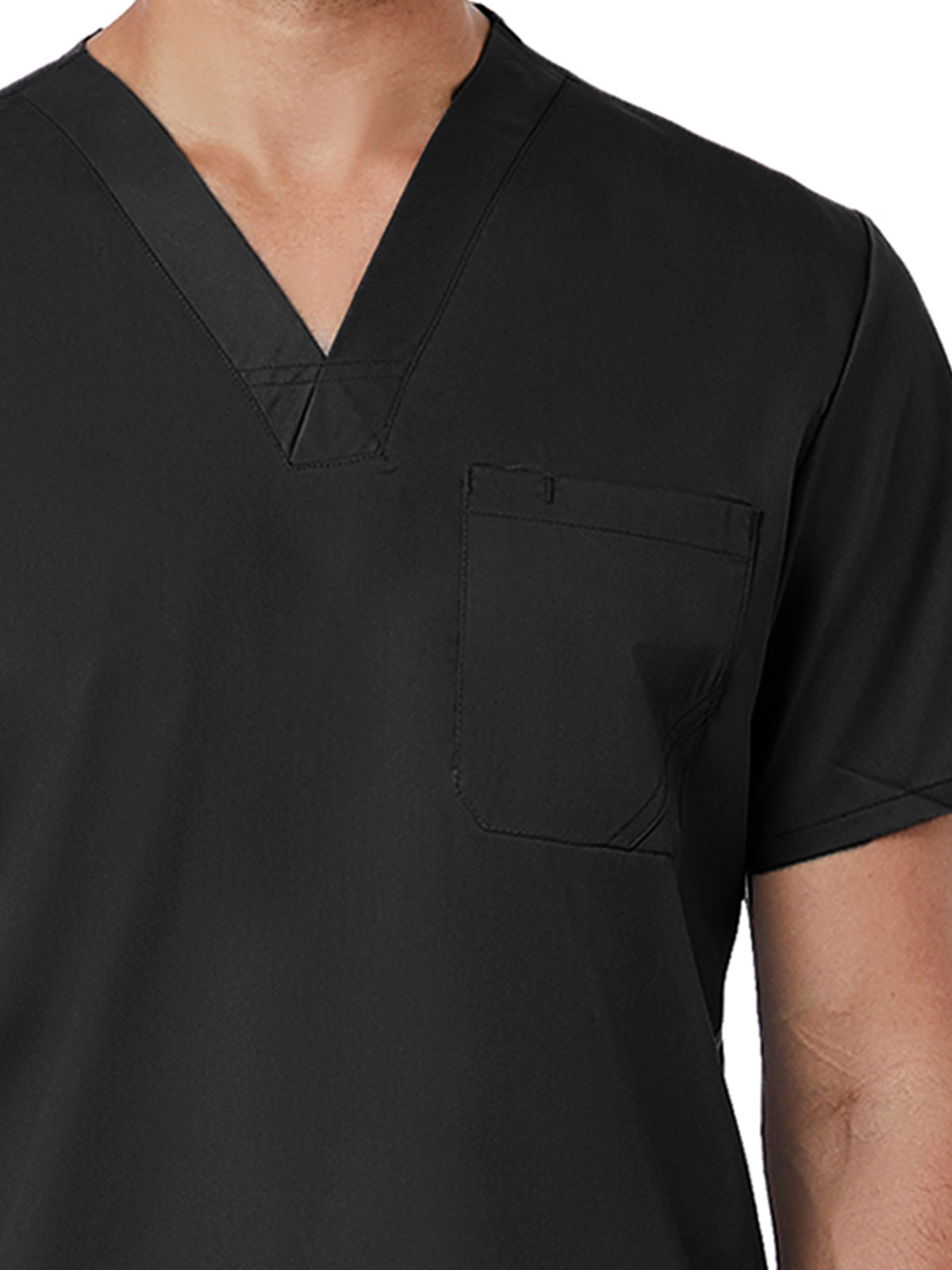 Men's One-Pocket Wrinkle-Resistant V-Neck Top