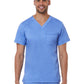 Men's One-Pocket V-Neck Top - 5501 - Ceil Blue