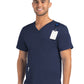 Men's Three-Pocket V-Neck Top - 5502 - Navy