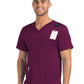 Men's Three-Pocket V-Neck Top - 5502 - Wine