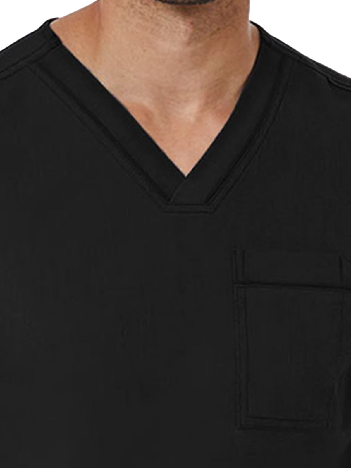 Men's One-Pocket Tuckable Contrast Piping V-Neck  Top