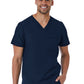 Men's One-Pocket Tuckable Contrast Piping V-Neck  Top - 5901 - Navy