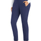Women's Four-Pocket Wrapped Waist Tapered Pant - 60301 - Navy