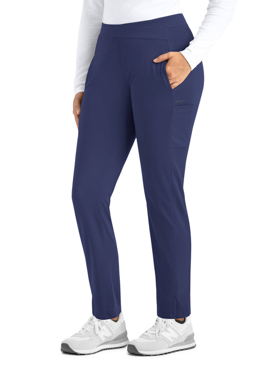 Women's Four-Pocket Wrapped Waist Tapered Pant