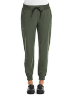 Women's Six-Pocket Mid Rise Convertible Drawcord Jogger Pant - 6903 - Olive