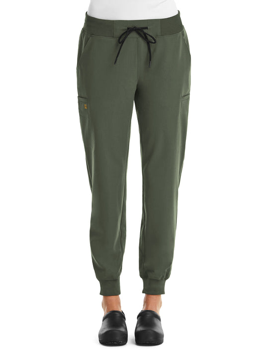 Women's Six-Pocket Mid Rise Convertible Drawcord Jogger Pant