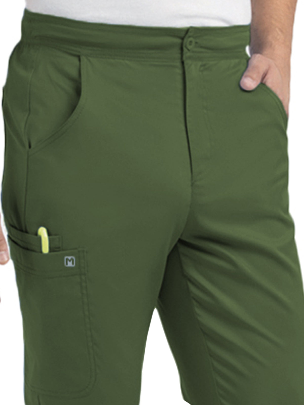 Men's Six-Pocket Half Elastic Pant