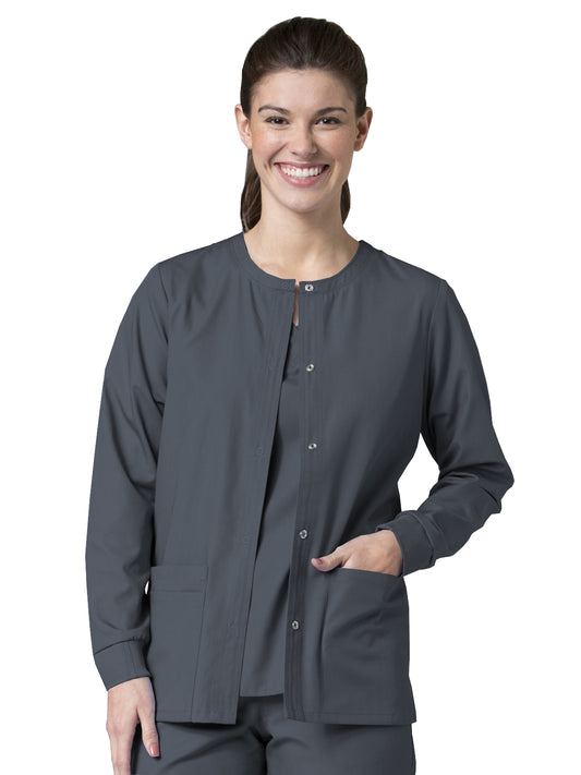 Women's Four-Pocket Warm-Up Jacket - 8706 - Pewter