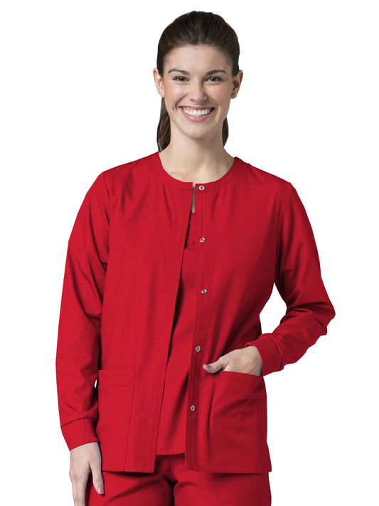 Women's Four-Pocket Warm-Up Jacket - 8706 - Red