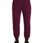 Men's Six-Pocket Full Elastic Jogger Pant - 8902 - Wine
