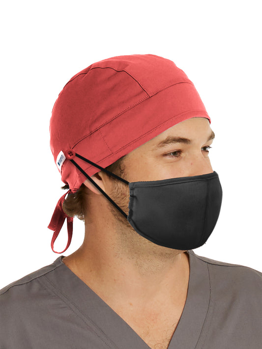 Unisex Ultra Soft Scrub Cap - NC015 - Deep Coral Blossom