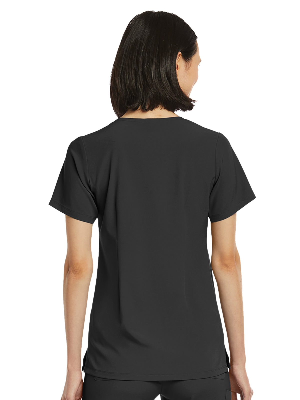 Women's Fitted One-Pocket V-Neck Top