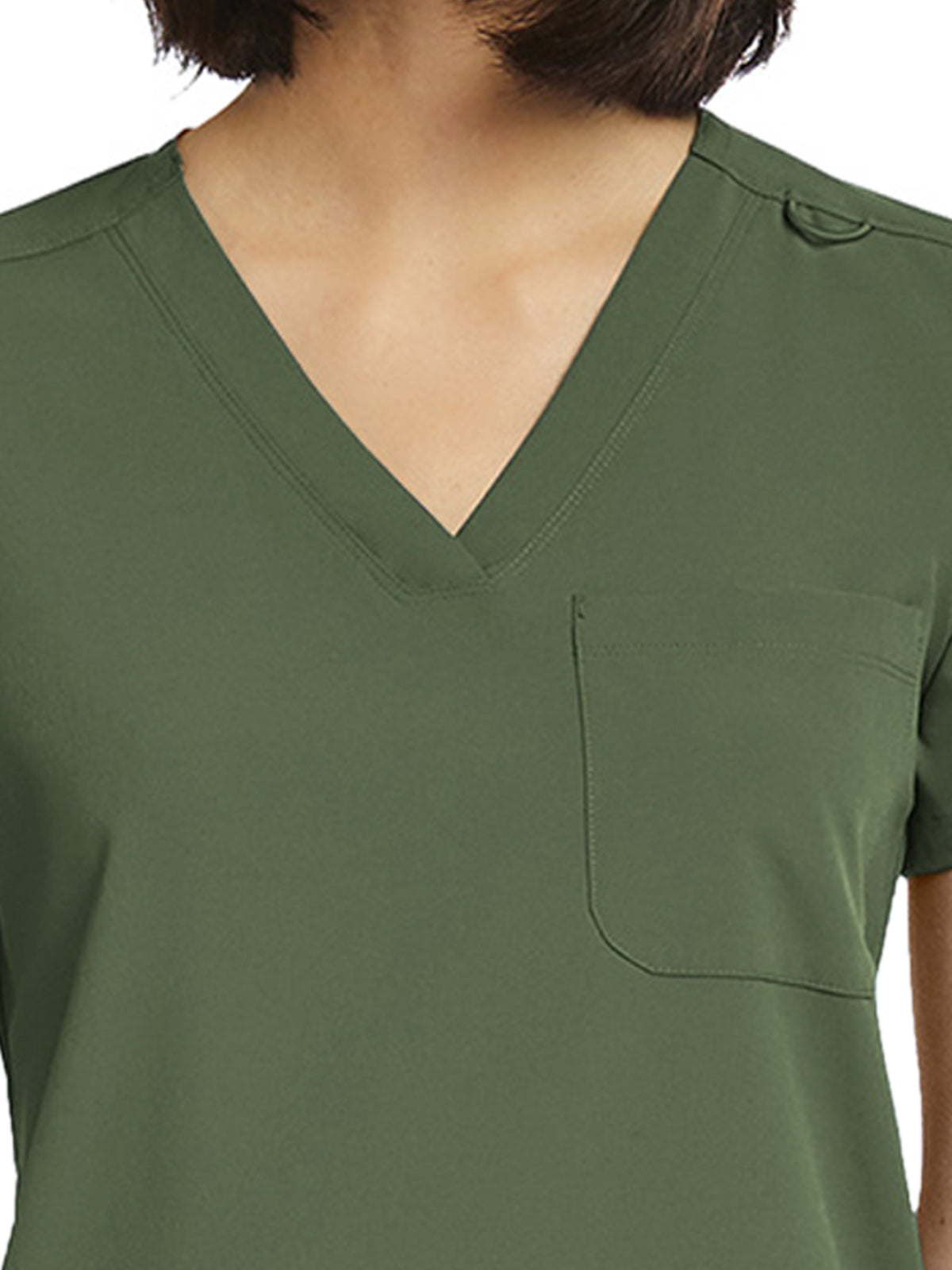 Women's Fitted One-Pocket V-Neck Scrub Top