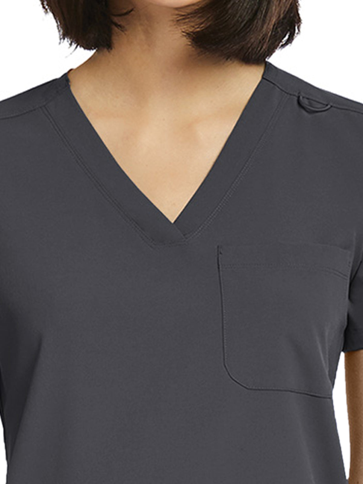 Women's Fitted One-Pocket V-Neck Scrub Top