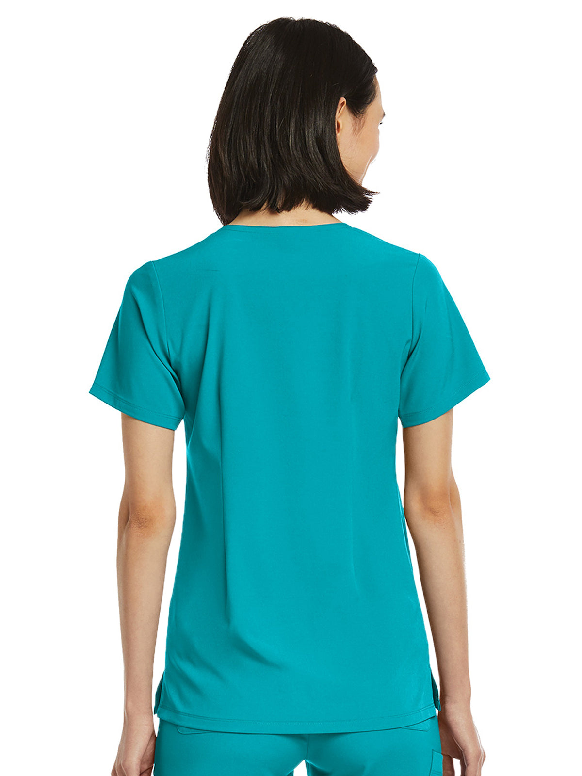 Women's Fitted One-Pocket V-Neck Scrub Top