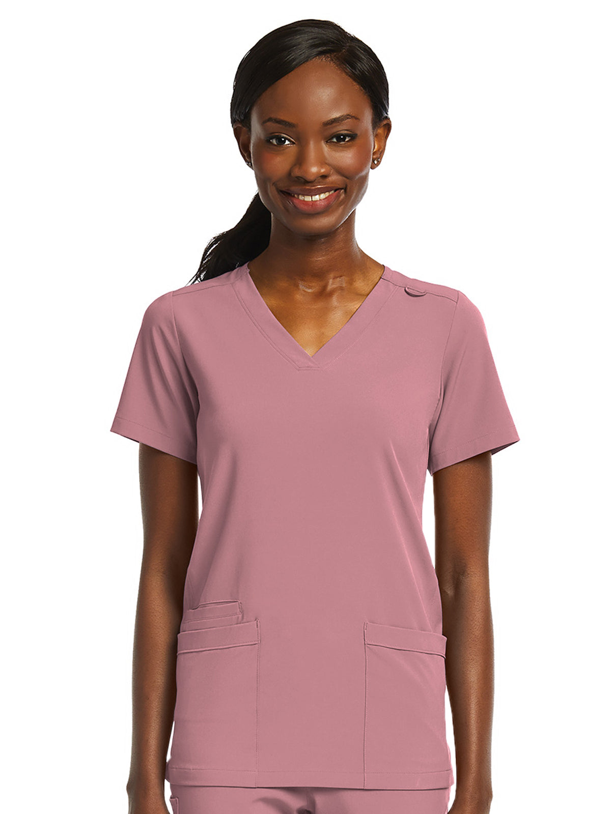 Women's Fitted Two-Pocket V-Neck Top