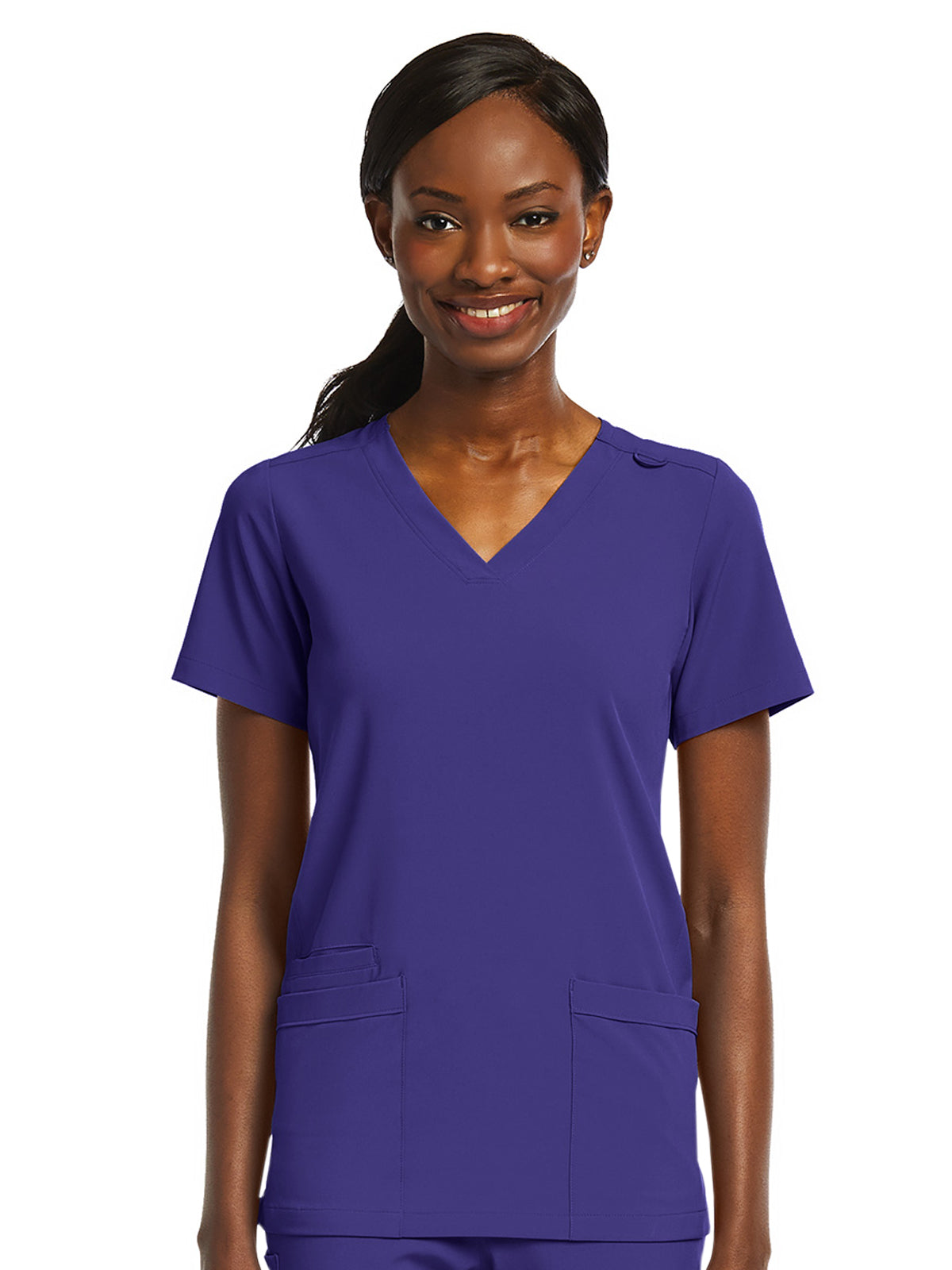 Women's Fitted Two-Pocket V-Neck Top