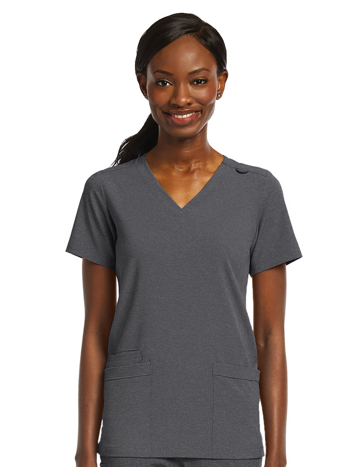 Women's Fitted Two-Pocket V-Neck Top