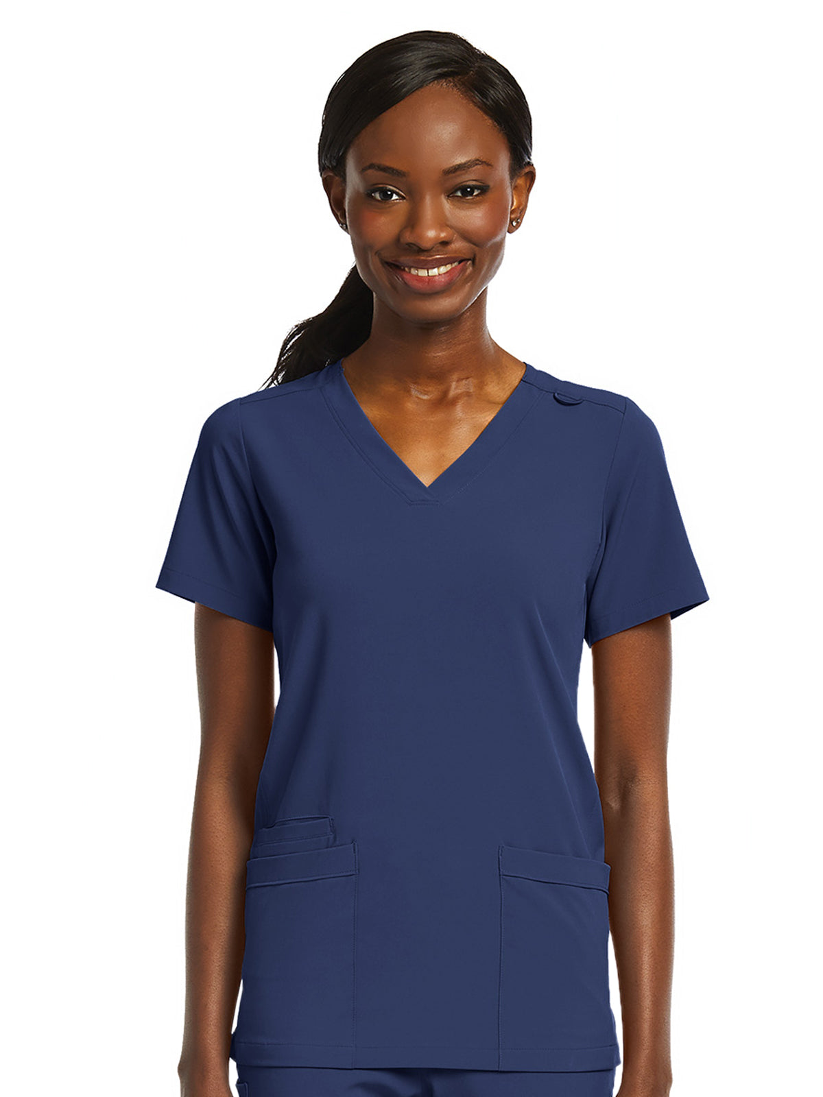 Women's Fitted Two-Pocket V-Neck Top