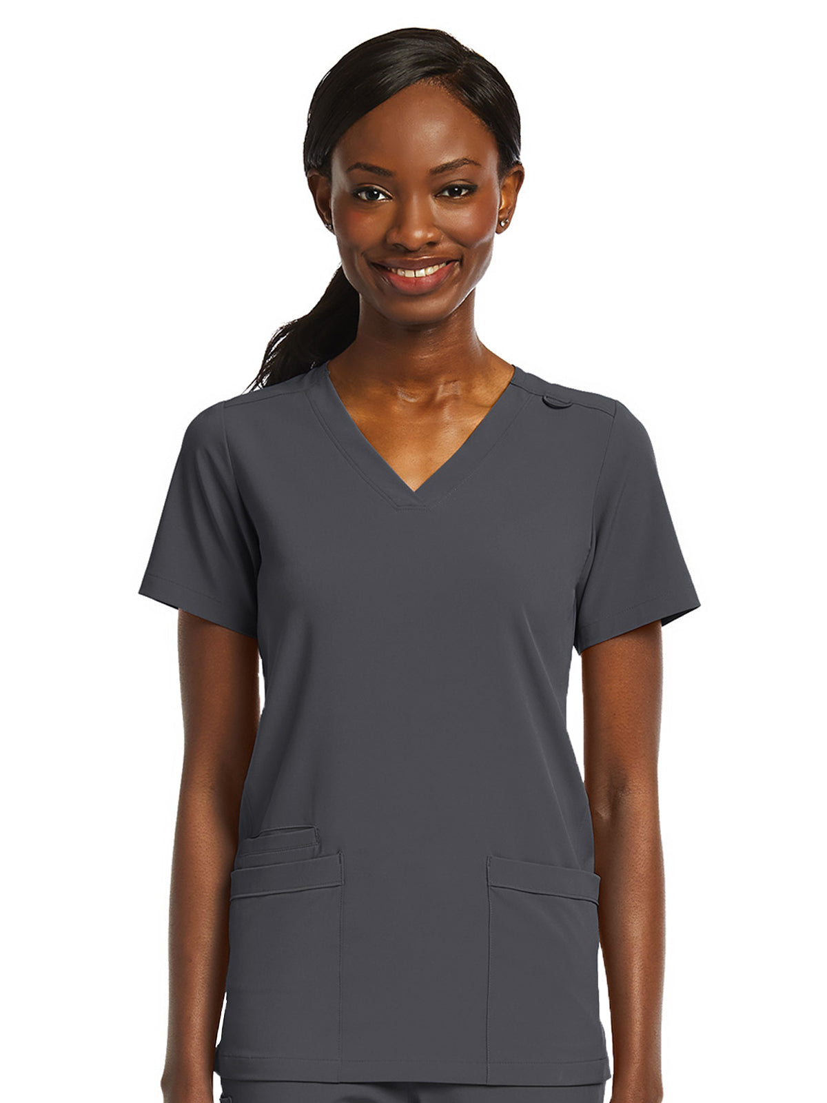 Women's Fitted Two-Pocket V-Neck Top