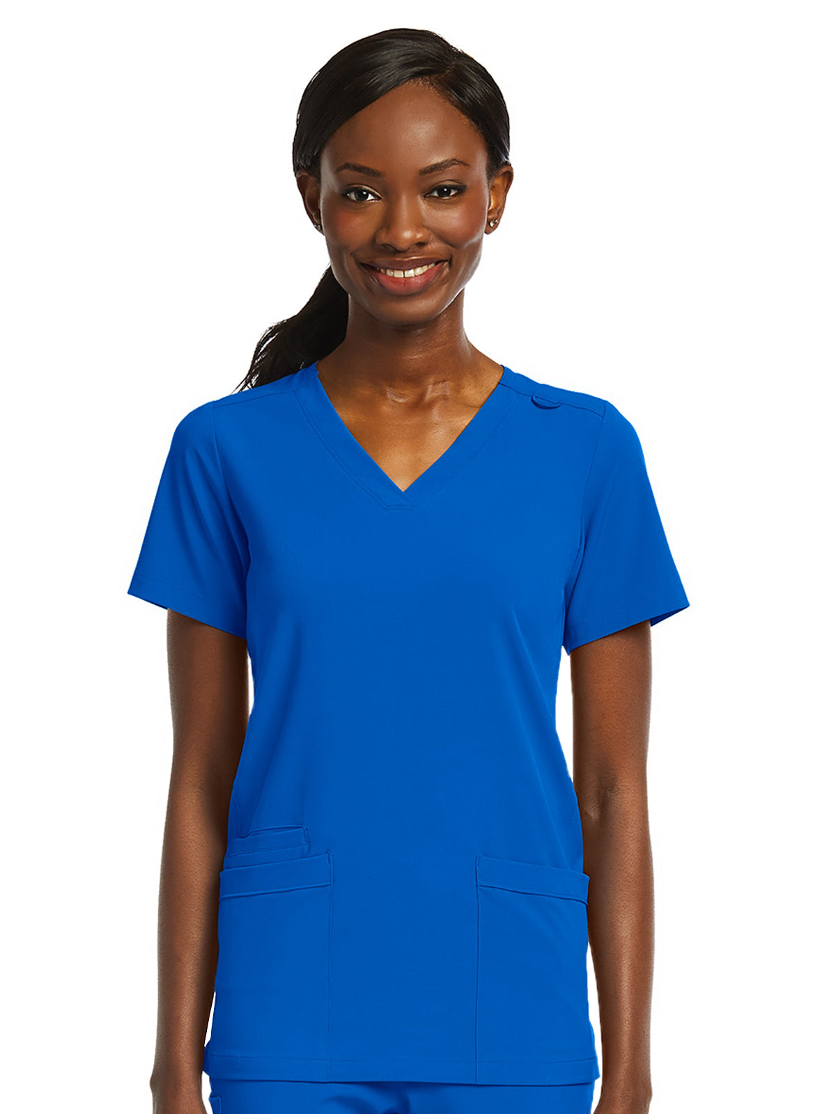 Women's Fitted Two-Pocket V-Neck Top