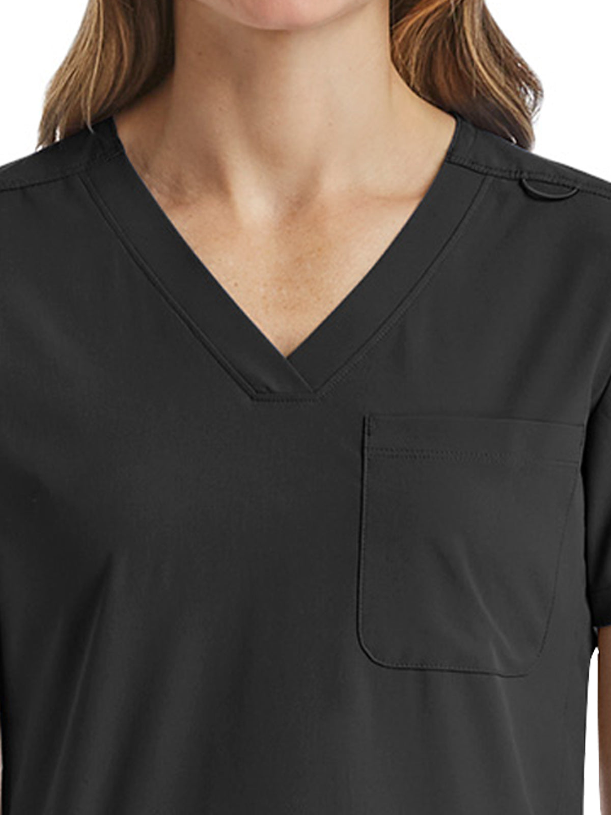 Women's Fitted Six-Pocket V-Neck Scrub Top