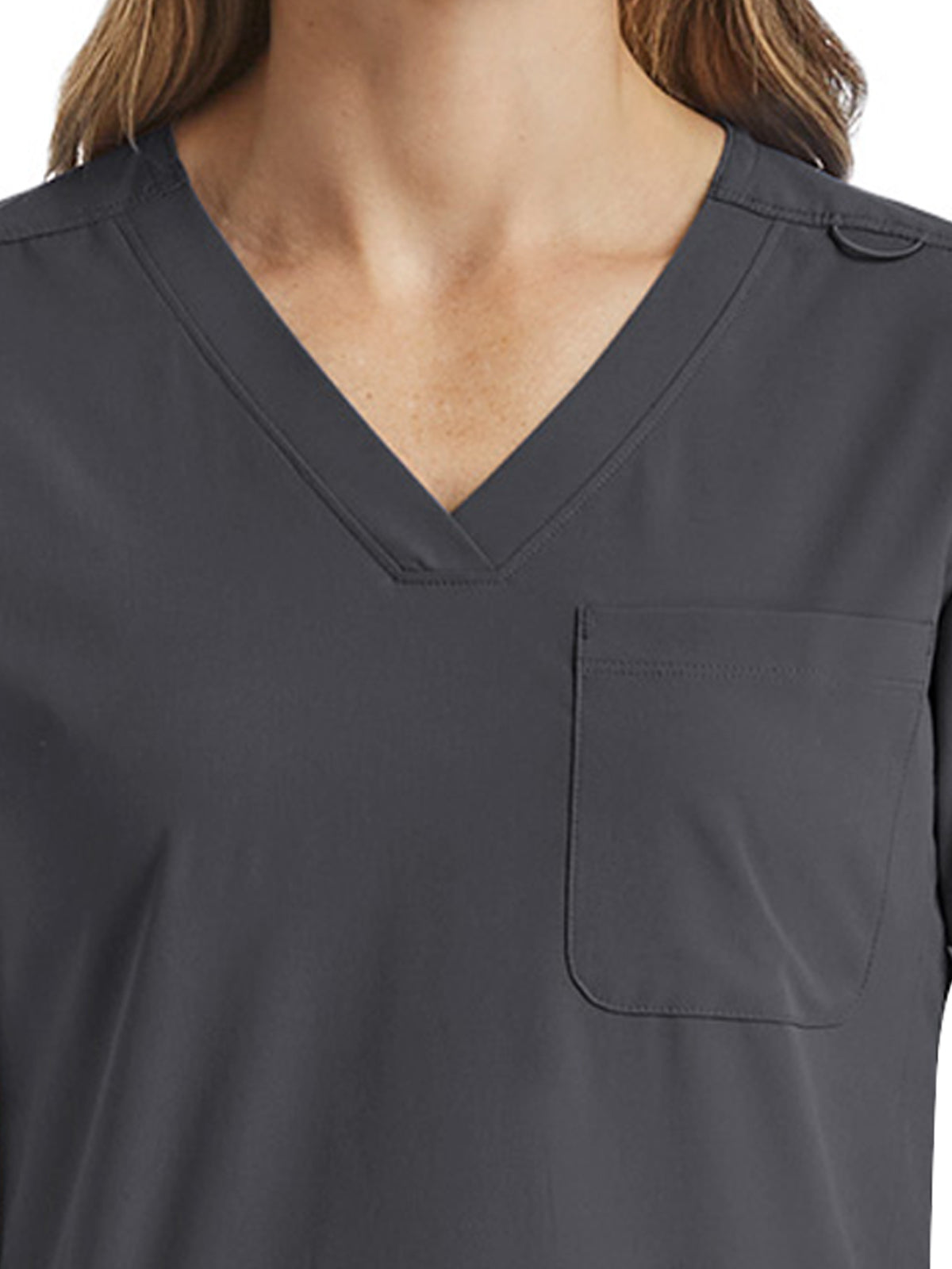 Women's Fitted Six-Pocket V-Neck Scrub Top