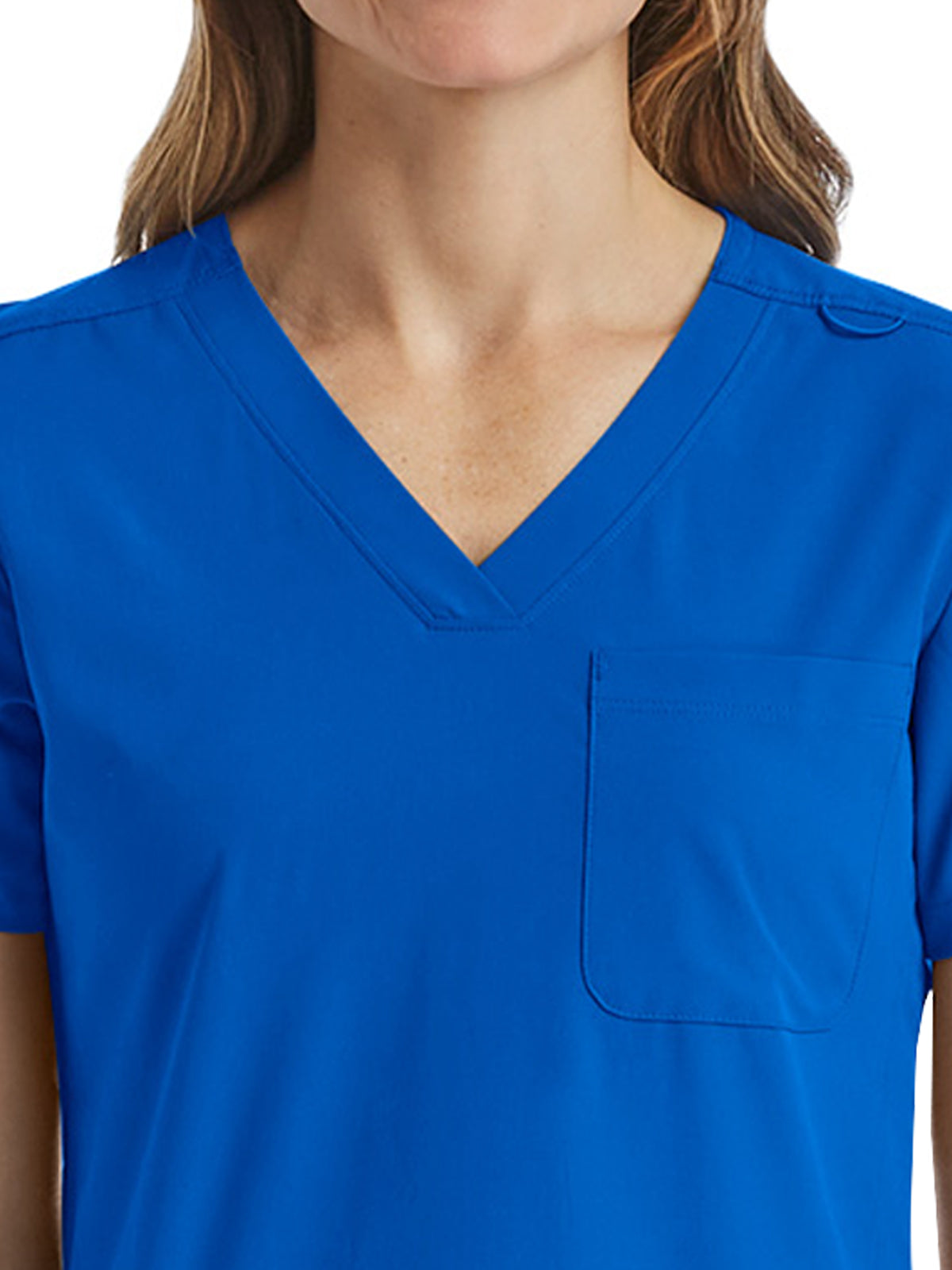 Women's Fitted Six-Pocket V-Neck Scrub Top