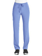 Women's Fitted Five-Pocket Tapered Leg Pant - SJ201 - Ciel Blue